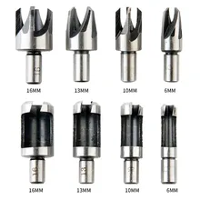 

8Pcs Wood Plug Cutter Drill Cutting Tool Drill Bit Set Straight And Tapered Taper1/4" 3/8" 1/2" 5/8" Woodworking Cork Drill Bit