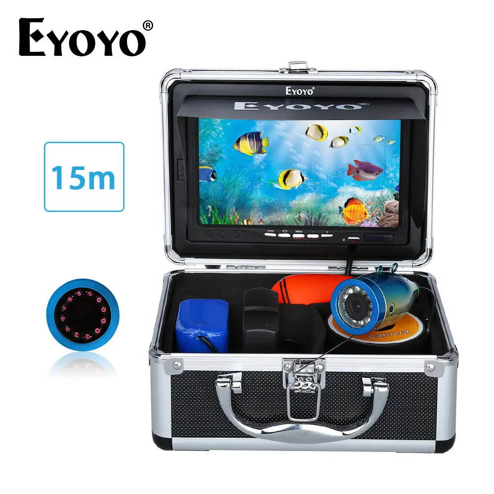 Eyoyo 7 &quotдюймовая Рыбацкая камера 15 м 1000TVL рыболокатор подводная рыболовная 12 шт.