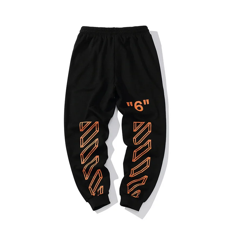 

Europe And America Popular Brand off Ow White 6 Dotted Line Printed Arrowhead Men And Women Set Fashion Casual Wear