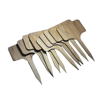 

50pcs Plant Labels Eco Friendly T Type Tags Multi Use Bamboo Insert Sign Board Garden Markers Farm Reusable Landscape Vegetables