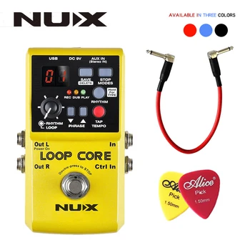 NUX-Núcleo de bucle, efecto de Pedal de guitarra, Looper, 6 horas de tiempo de grabación, 99 recuerdos de usuario, patrones de tambor con TAP Tempo con regalo