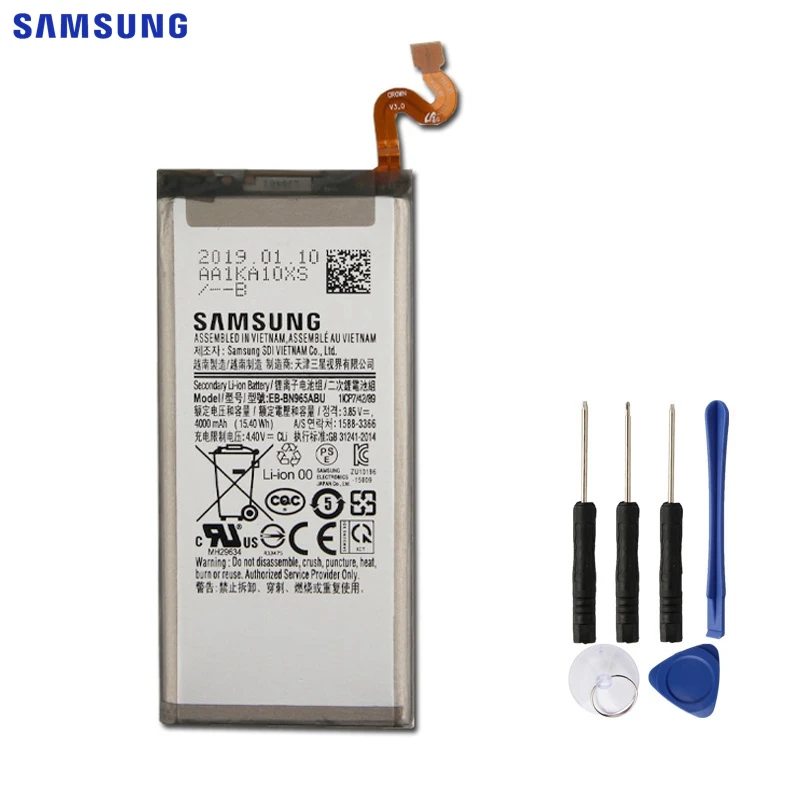 Samsung сменный аккумулятор EB-BN965ABU для samsung Galaxy Note9 Note 9 N9600 SM-N9600 SM-N960F 4000 мАч