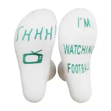 IM WATCHING FOOTBALL Модные мужские и женские дышащие хлопковые носки с буквенным принтом домашние мягкие удобные носки аксессуары для декора одежды