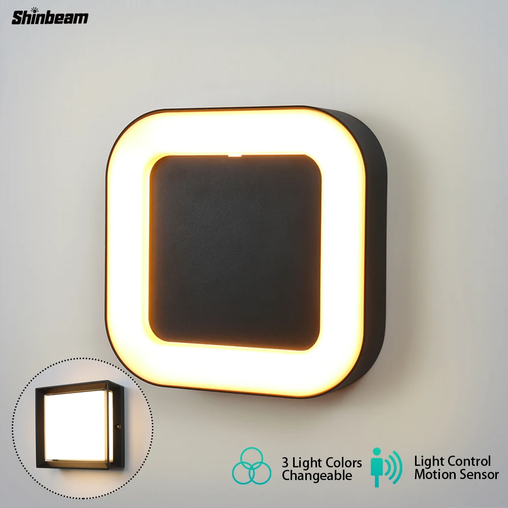 Уличный настенный светодиодный светильник с датчиком движения 20 Вт Ip65 85 265