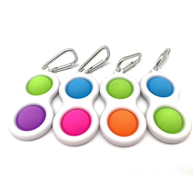 UK Simple Dimple Special Needs Silent Sensory Fidget Kid Toys Key Ring Pendant` 