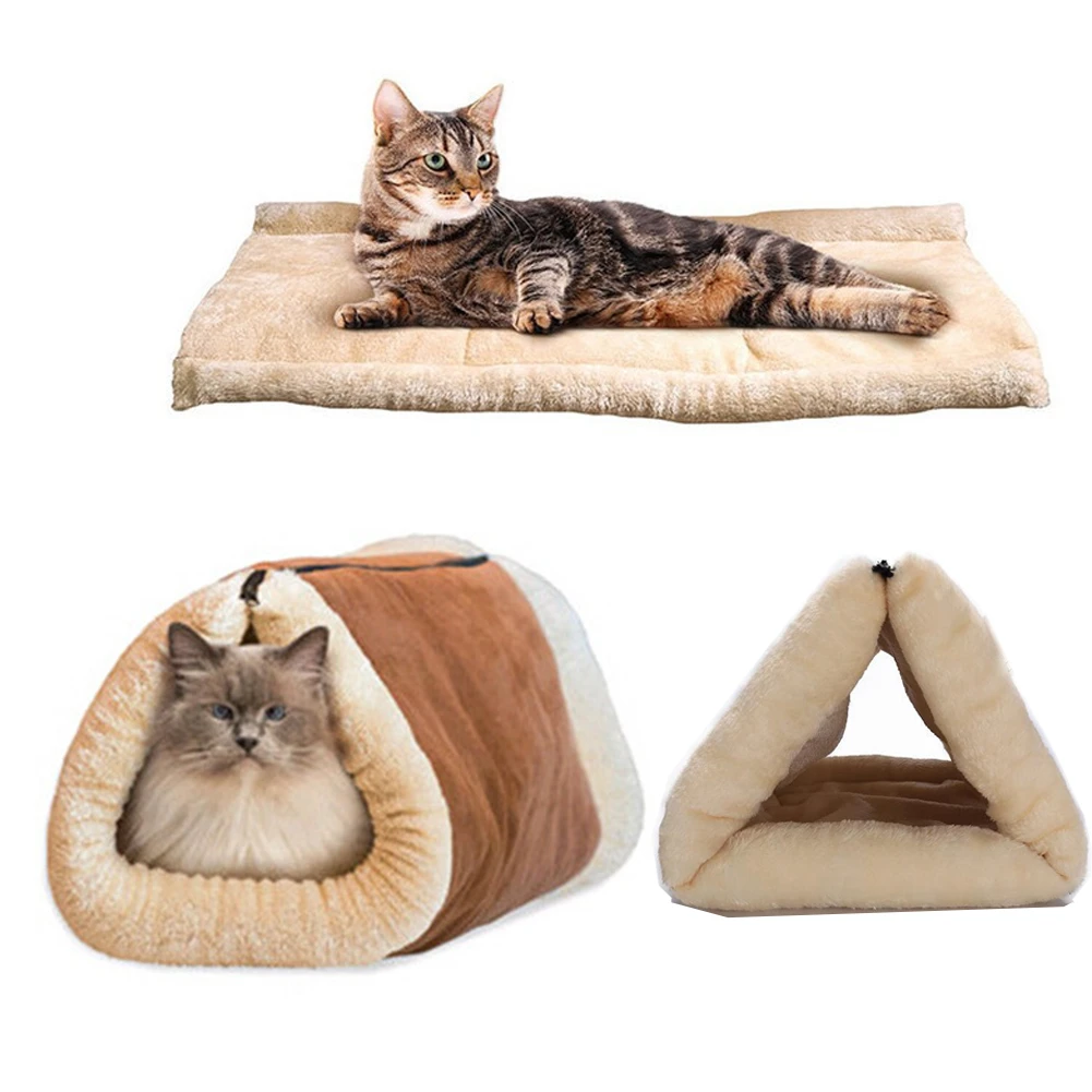 36x36x40cm, Yellow YunNasi Cat Cave for Cats//Small Dogs Cat Bed for Kittens Cat House Rabbit Cave Pet Tent with Removable Washable Cushion Pillow