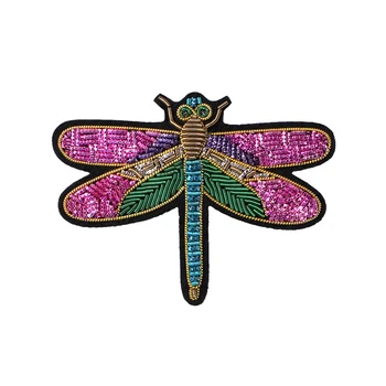 

Indian Silk Hand-embroidered Badge Brooch High-end Female Luxury Dragonfly Brooch Decoration Creative Wild Corsage Accessories
