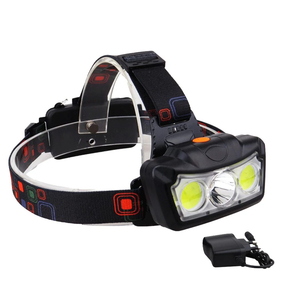 10W Torch Bright Fishing Lamp LED Headlight USB Rechargeable Accessory XML T6 COB Outdoor DC Straps Climbing Camping Adjustable