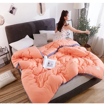 

SF Solid Color Sanding Comforter Thicken Winter Bedding Warm Quilt Autumn Blanket High Quality Multiple Color Options Down Quilt