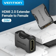 Vention-extensor HDMI hembra a hembra, adaptador con Cable de extensión para PS4/3, Monitor, Nintendo Switch, convertidor de Cable HDMI 2,0