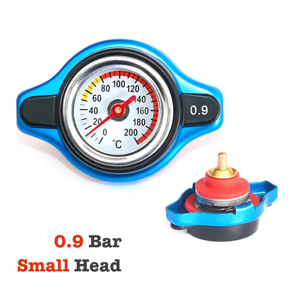 Small Head 0.9 Bar Автомобильная крышка радиатора с датчиком температуры охлаждающей жидкости(0,9 бар/1,1 бар/1,3 бар - Цвет: Small Head 0.9 Bar
