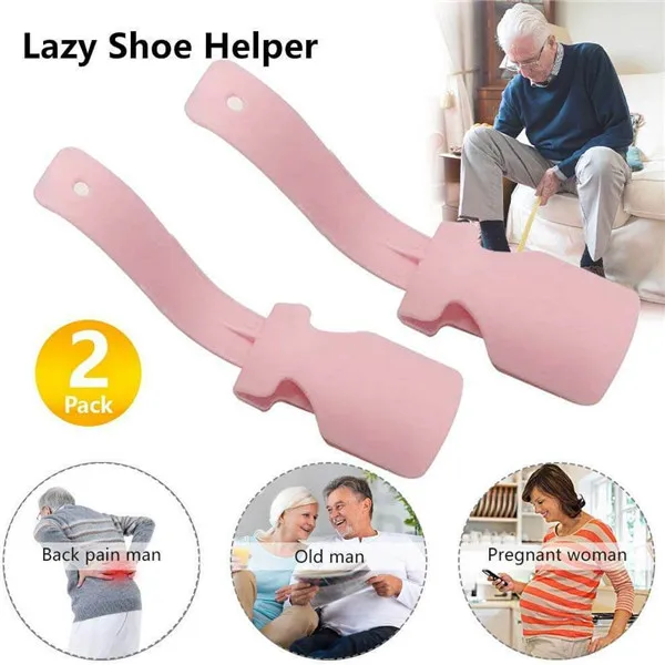 

2 Pieces Lazy Shoes Helper Lazy Shoehorn Shoes Helper Unisex Easy To Put On And Off Sturdy Non-slip Assistant New Shoes Tools ，