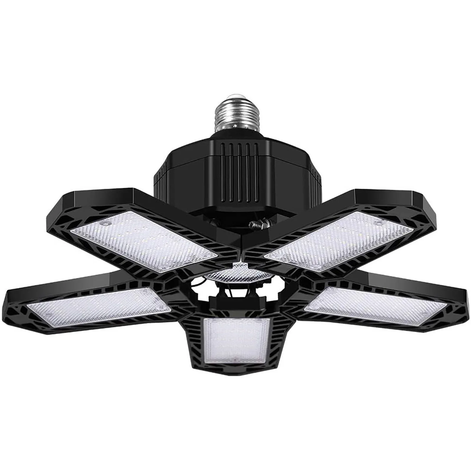 

80/100W LED Garage Light Deformation Ceiling Light 5 Leaf Adjustable Angle Industrial Lamp For Workshop Warehouse 85-265V