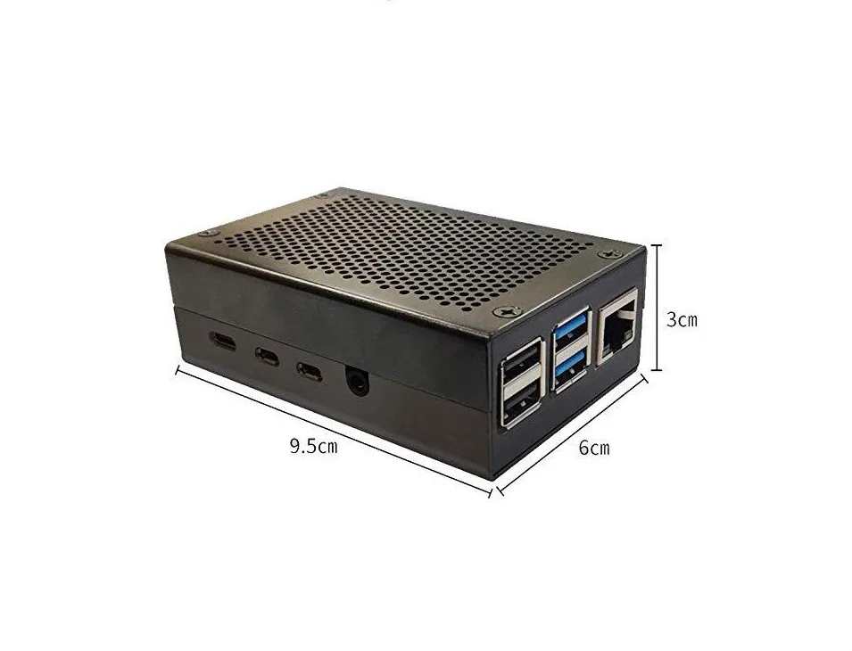 Для Raspberry Pi 4 корпус алюминиевый серебристый черный корпус металлический корпус RPI 4 коробка совместима с Raspberry Pi 4 Модель B