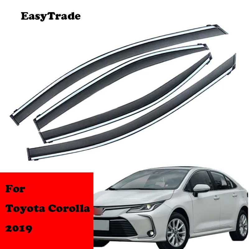 

Car Window Visor Door Rain Sun Shield Side Window Sun Shield Rain Guard Cover Trim For Toyota Corolla 2019 Accessories e120