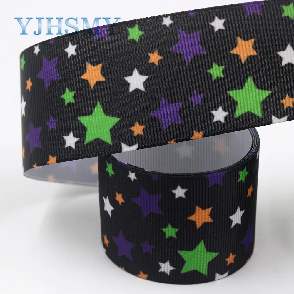 I-19720-1665，1-1/2'' Halloween printed grosgrain ribbon, 10 years DIY hair bow wedding holiday family party birthday decoration