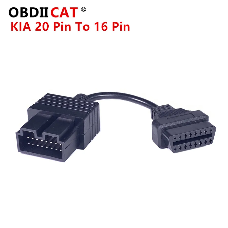 

Автомобильный разъем OBD2 для K--I-A 20pin до 16pin адаптер OBD2 Женский Разъем диагностический инструмент сканер адаптер Кабели K--I-A 20 Pin