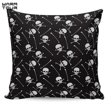 

Halloween Skull Pillow Covers Cases Pattern Cover Cushion Pillowcase Square Print
