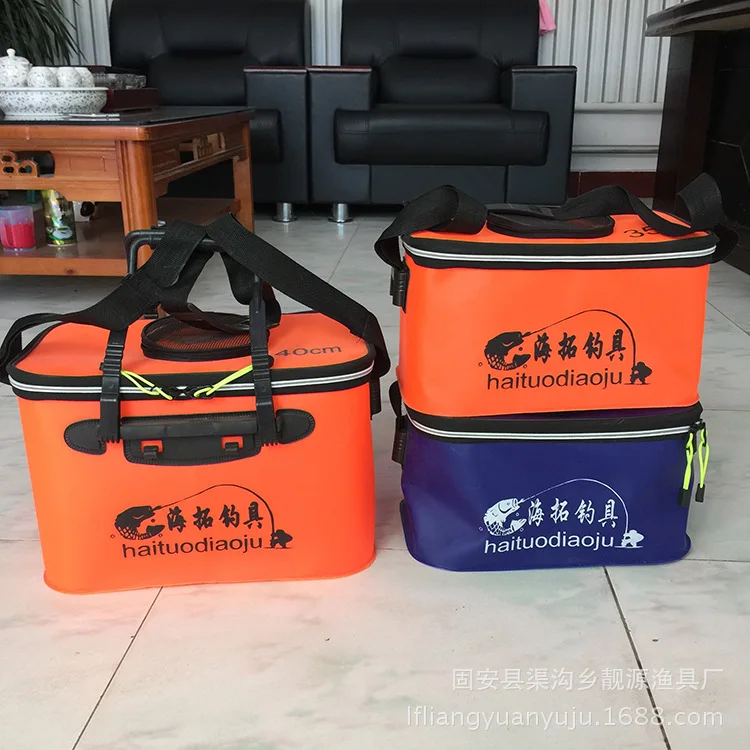 

Fishing Gear Supplies Collapsible Bucket Water Tank Eva huo yu tong Fishing Bucket