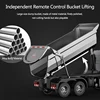 1:20 Full Scale 16CH RC Dump Truck 2.4G 30KG Load-bearing Smart Simulation Sound Headlight Alloy Electric Remote Control Truck 2
