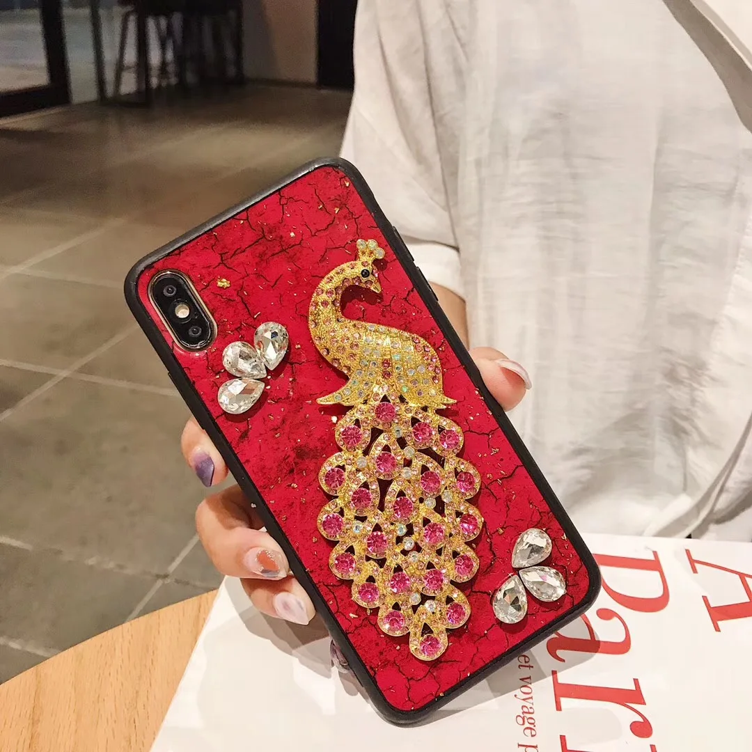 Алмаз Павлин чехол для huawei Коврики 20 Lite P30 P20 Lite рro Y6 Y7 Y9 P Smart Honor 20 10i 8X 8A 9X Nova 5 Pro 5i 3i крышка