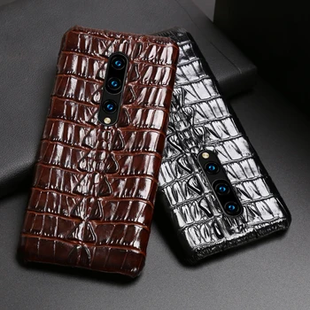 

Genuine Leather Phone Case For Oneplus 8 Pro 7 Pro 7T Pro 6 6T 5 5T 3 3T Case Crocodile Tail Texture Back Cover Cowhide Funda