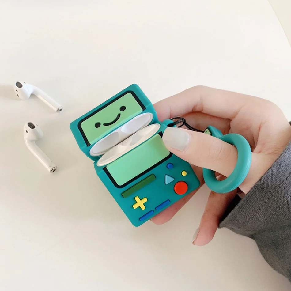 Чехол для наушников с 3D динозавром для Airpods 2, чехол с милыми покров на ягодицы для Apple Air pods, чехол, силиконовые наушники с собаками, рыбками, аксессуары, коробка