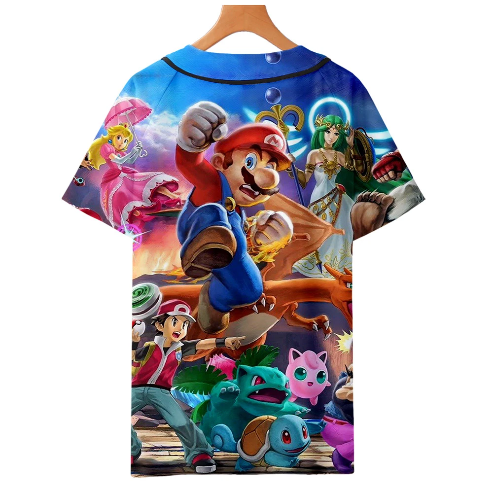Super Smash Bros. Ultimate 3D стиль новая модная летняя футболка с короткими рукавами
