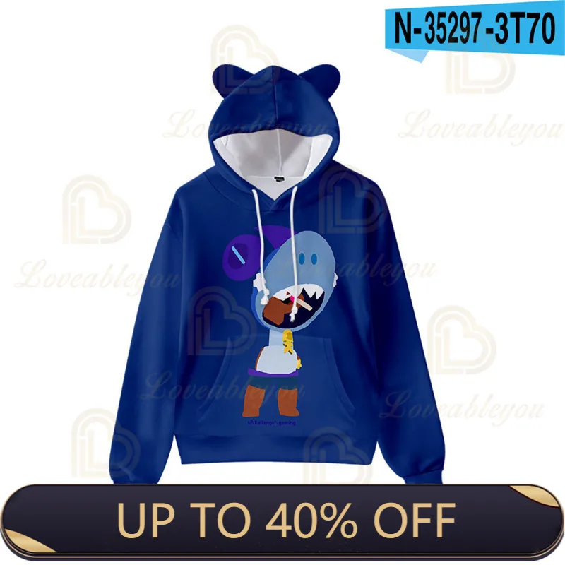 

2020 New Men Hoodies Hooded Game Cat Ears Children Cute Casual Hip Hop Harajuku Streetwear Hooded Hoodie Sweatshirts