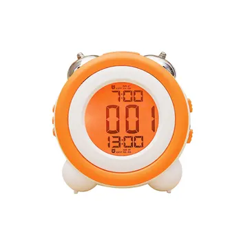 

ABS + Stainless Steel Electronic Digital LED Bell Alarm Clock Time Temperature Home Office Decor FHY