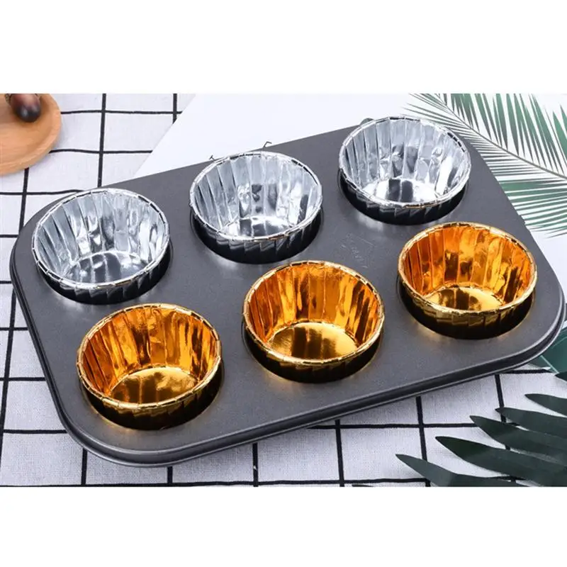 200 Pcs Curled Cake Paper Cups Heat-resistant Muffin Cup Cake Holder Cupcake Wrappers Baking Accessories(Random Color