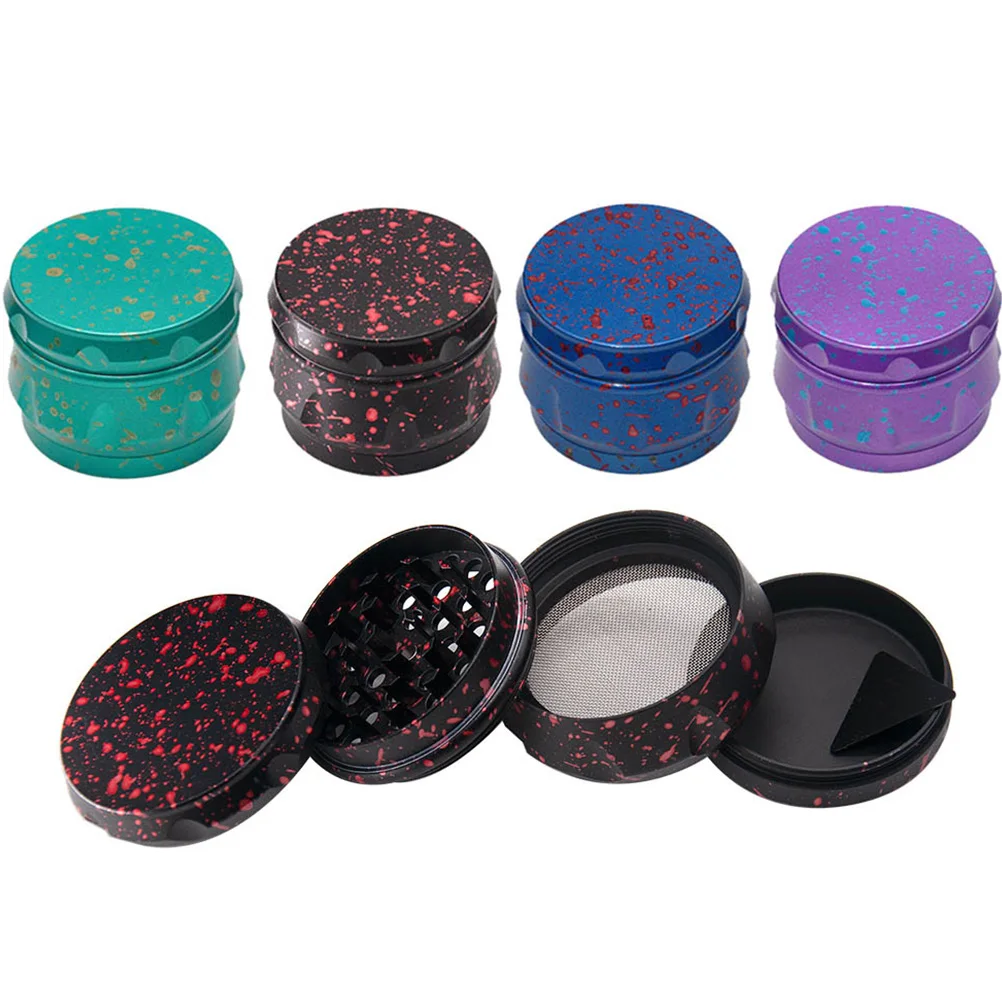 60mm Four Layers Cigarette Tobacco Grinder Hand Crank Herbal Herb Crusher Cigarette Muller Shredder Kitchen Accessories