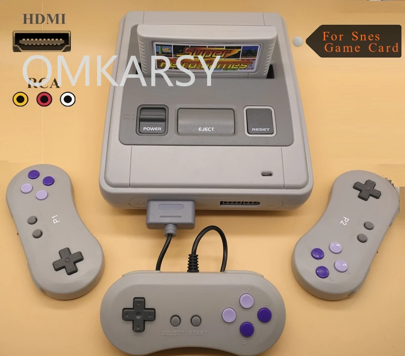 

HDMI Retro TV Video Game Console For Snes Game Cartridges With 2 Wireless+1 Wired Gamepads Free Game Card With 344 Games For Nes