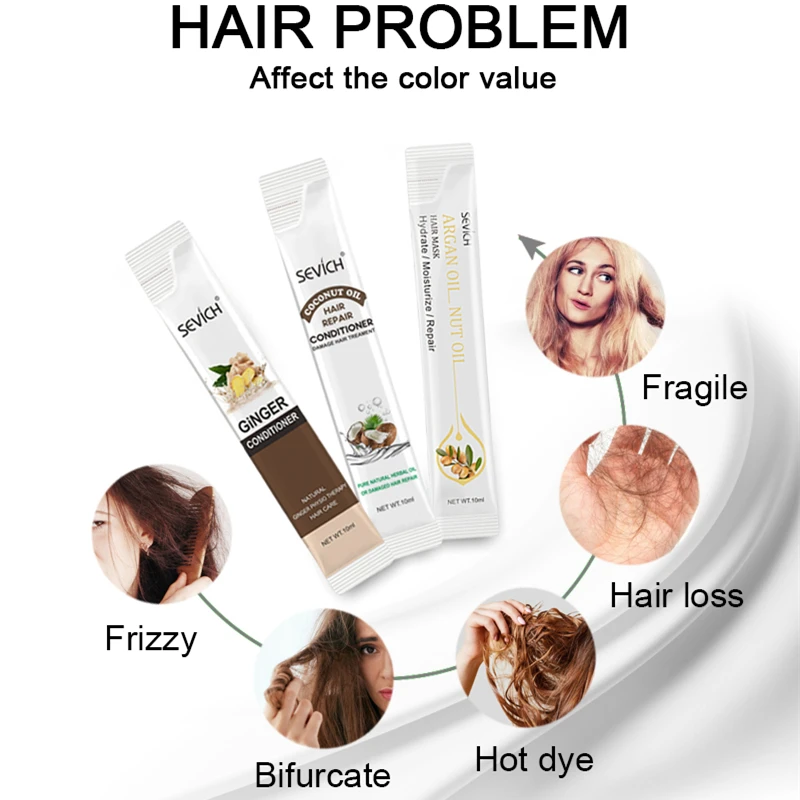 Sevich 10pcs Argan Oil Hair Mask Dry Damaged Repair Nourishing Hair Care 5PCS Anti-loss Treatment Ginger Hair Conditioner Sevich 10pcs Argan Oil Hair Mask Dry Damaged Repair Nourishing Hair Care 5PCS Anti-loss Treatment Ginger Hair Conditioner