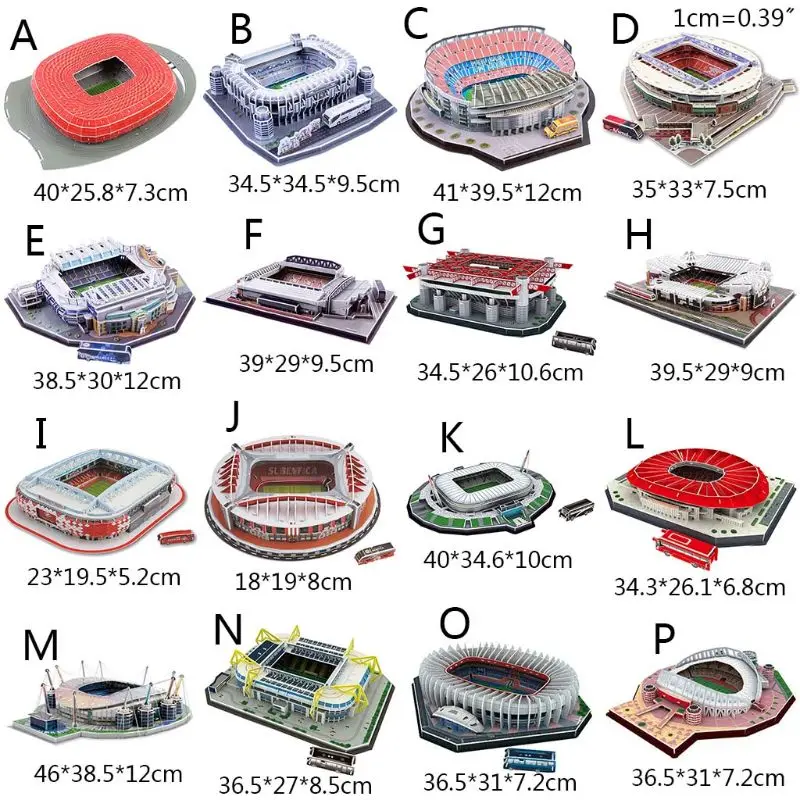 C5AA DIY 3D Puzzle Jigsaw World Football Stadium Soccer Playground Assembled Building Model Toys | Игрушки и хобби