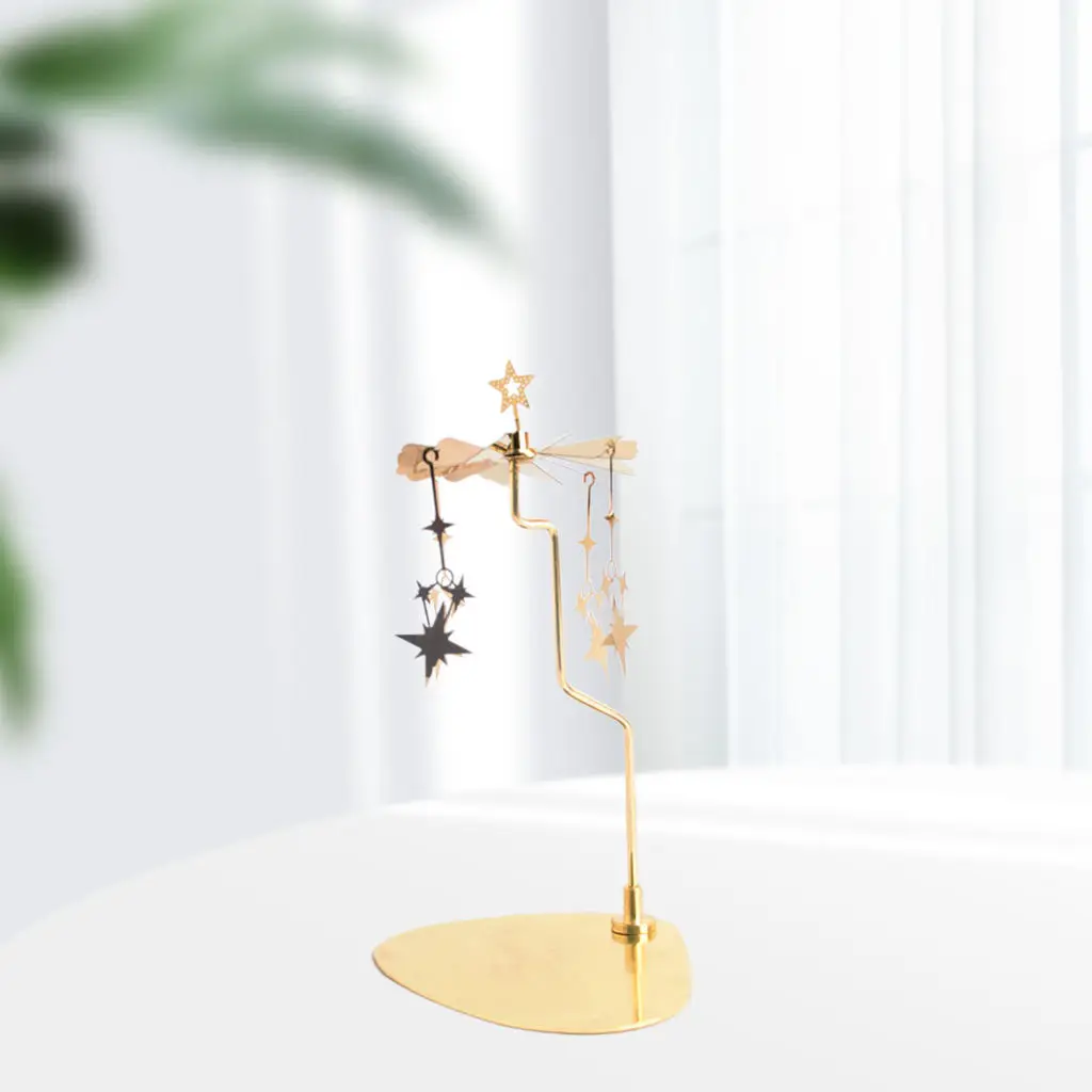Rotating Candlestick Christmas Carousel Tea Light Candle Holder Stand Tray for Home Birthday Wedding Party Table Decorations christmas decorations candle holders