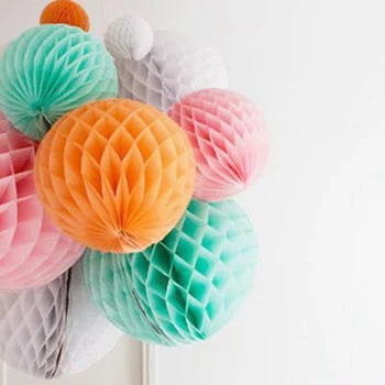 

9pcs Honeycomb Party Decoration Set Paper Crafts Honeycomb Balls Birthday Wedding Party Festive Romantic decor