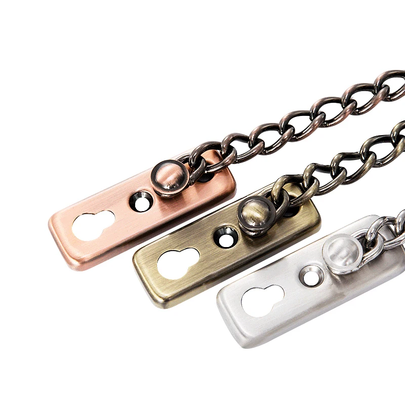 304 Stainless Steel Security Door Chain Lock Anti-theft Door Chain Door Latch Silver Bronze Gold Black Door Lock Hardware