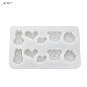 

Crystal Epoxy Mold DIY Handmade Bunny Bear Pendant Jewelry Making Silicone Ice Cube Mirror Molds