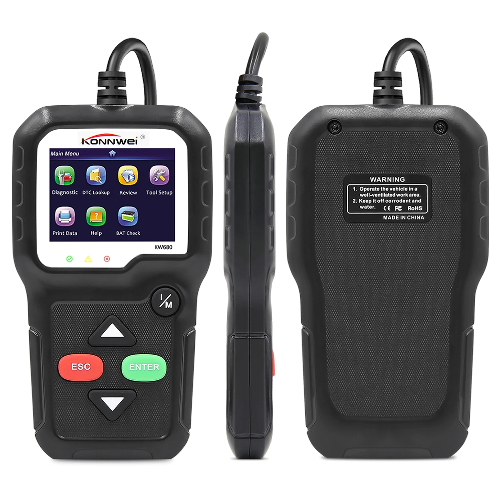 Obd2 сканер OBD Автомобильный диагностический инструмент KONNWEI KW680 считывание четких кодов ошибок русский OBD2 автомобильный сканер