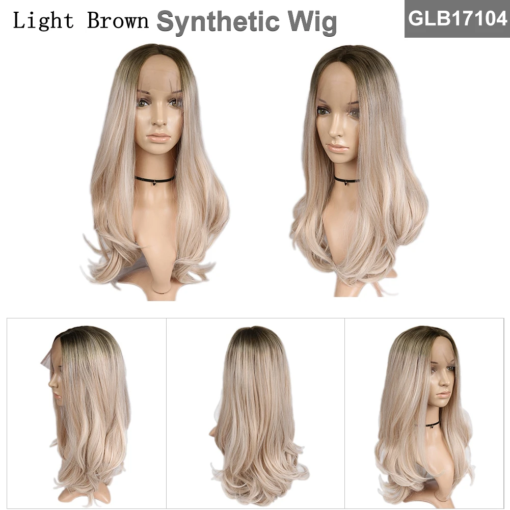 Ханне блонд розовый/Блонд Омбре парик длинные волнистые термостойкие волокна синтетические волосы парик на кружеве парики для черной/белой женщины