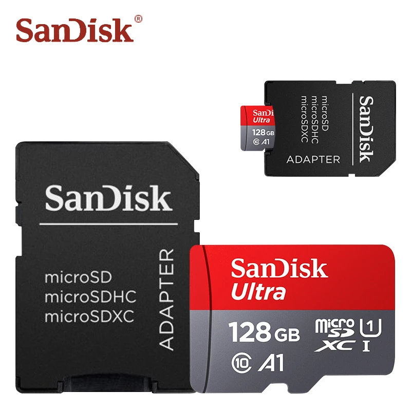 Карта памяти SanDisk Class 10 A1 256 ГБ 200 100% Оригинальная карта Micro SD 128 Гб 64 microsd tf 32 16 SDXC SDHC