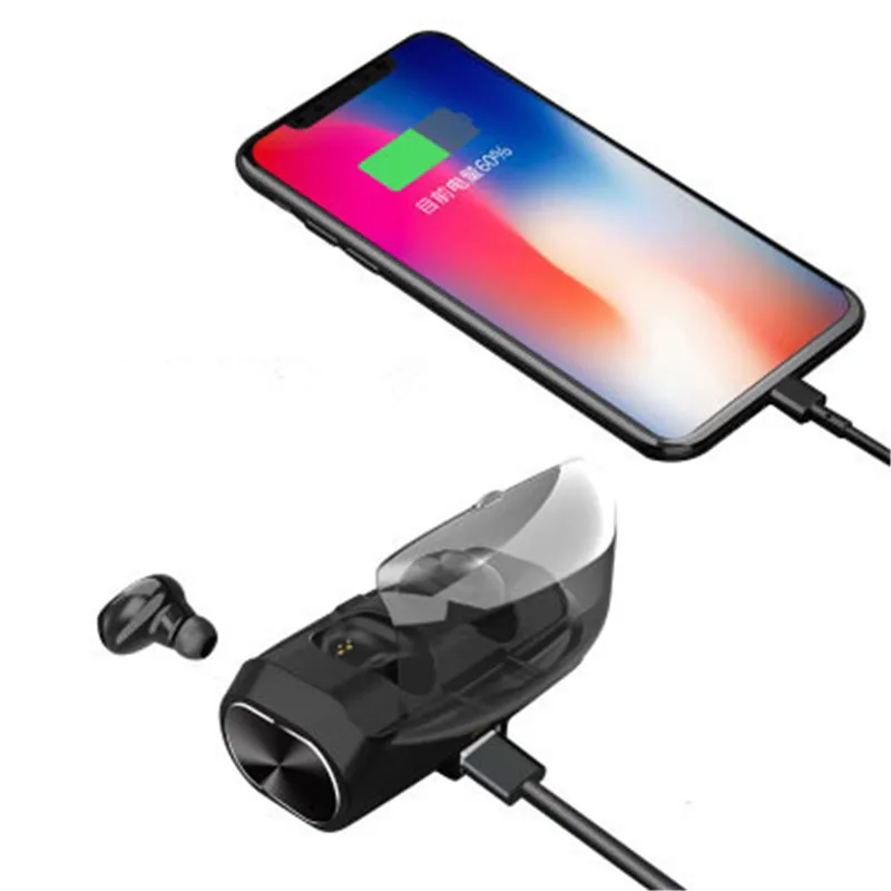 V6 TWS Bluetooth наушники беспроводные наушники-вкладыши BT 5,0 стерео вкладыши жизнь водонепроницаемый беспроводная гарнитура с зарядной коробкой