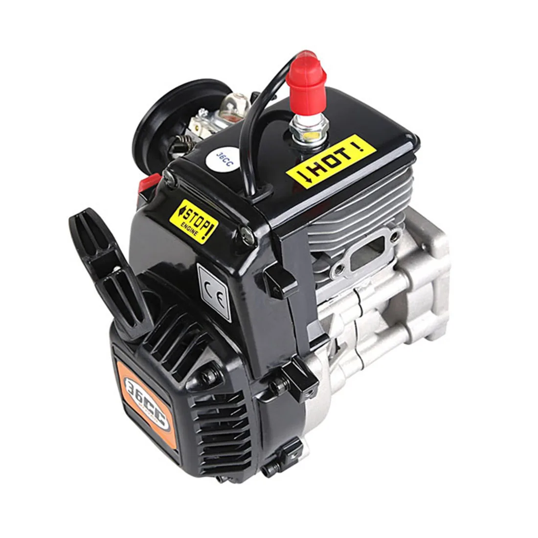 36cc Single-cylinder Two-stroke 3.51 Hp Four-Point Fixed Easily Starting Engine for 1/5 Rovan LT LOSI RC Car- High-end Version