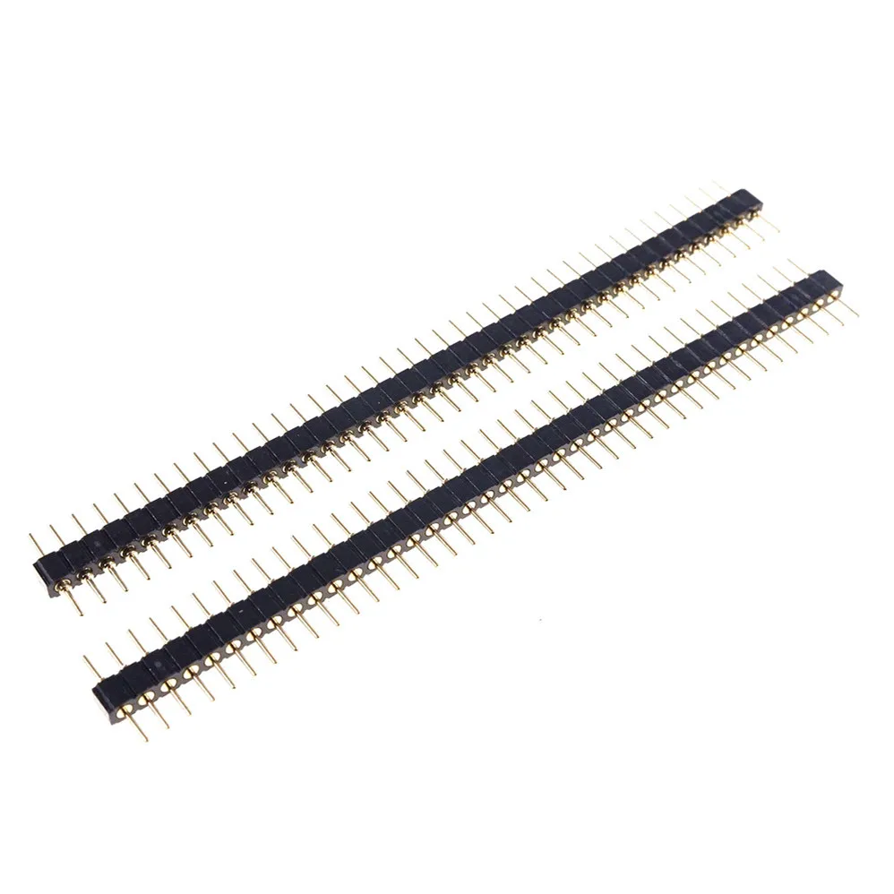 2 шт. SIP 40 Pin 0 мм Шаг 1x40 Круглый Женский Мужской Заголовок Однорядный штыревой