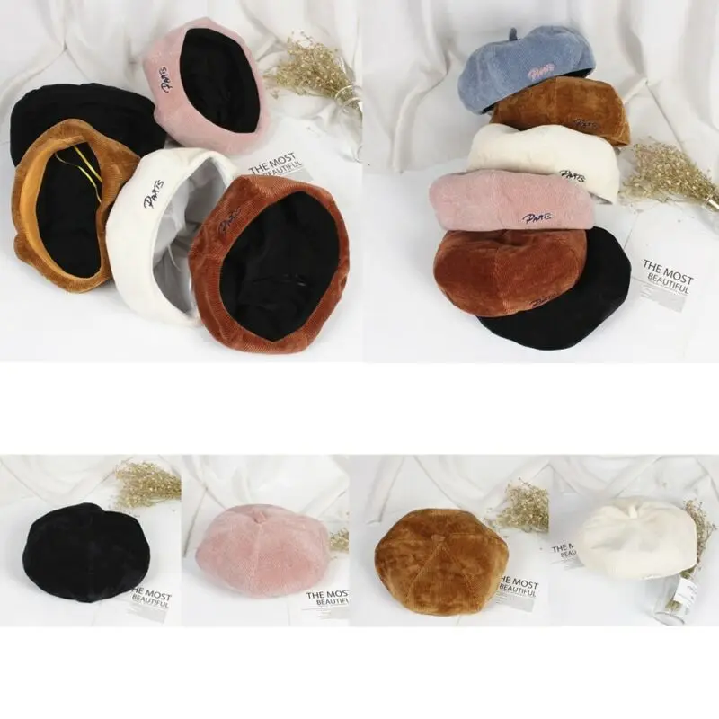 Новая детская шапочка Берет теплые шапки французского художника Лыжные