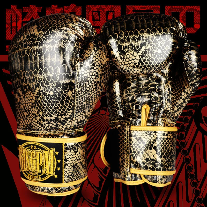 Python patten кик Боксерские перчатки для мужчин женщин PU Муай Тай Guantes De Boxeo Free Fight MMA Sanda