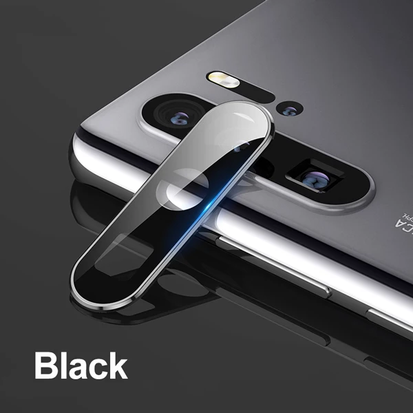 Black Защитный чехол для камеры huawei P30 mate 20 Pro 20 X, алюминиевый бампер, закаленное стекло, защита для объектива для huawei P30, чехлы - Цвет: Black