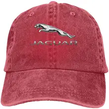 Унисекс Винтаж Регулируемый Casquette персонализированные Jaguar Логотип Забавный хлопок Бейсболка, красный