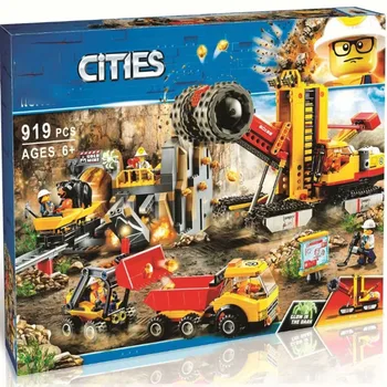

10876 919pcs Compatible 60188 Mining Experts Site Lepining City Mining Building Blocks Bricks Toys Model For Kids As Gifts